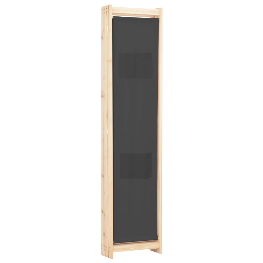 Cloison de séparation 4 panneaux Gris 160x170x4 cm Tissu - XIOS