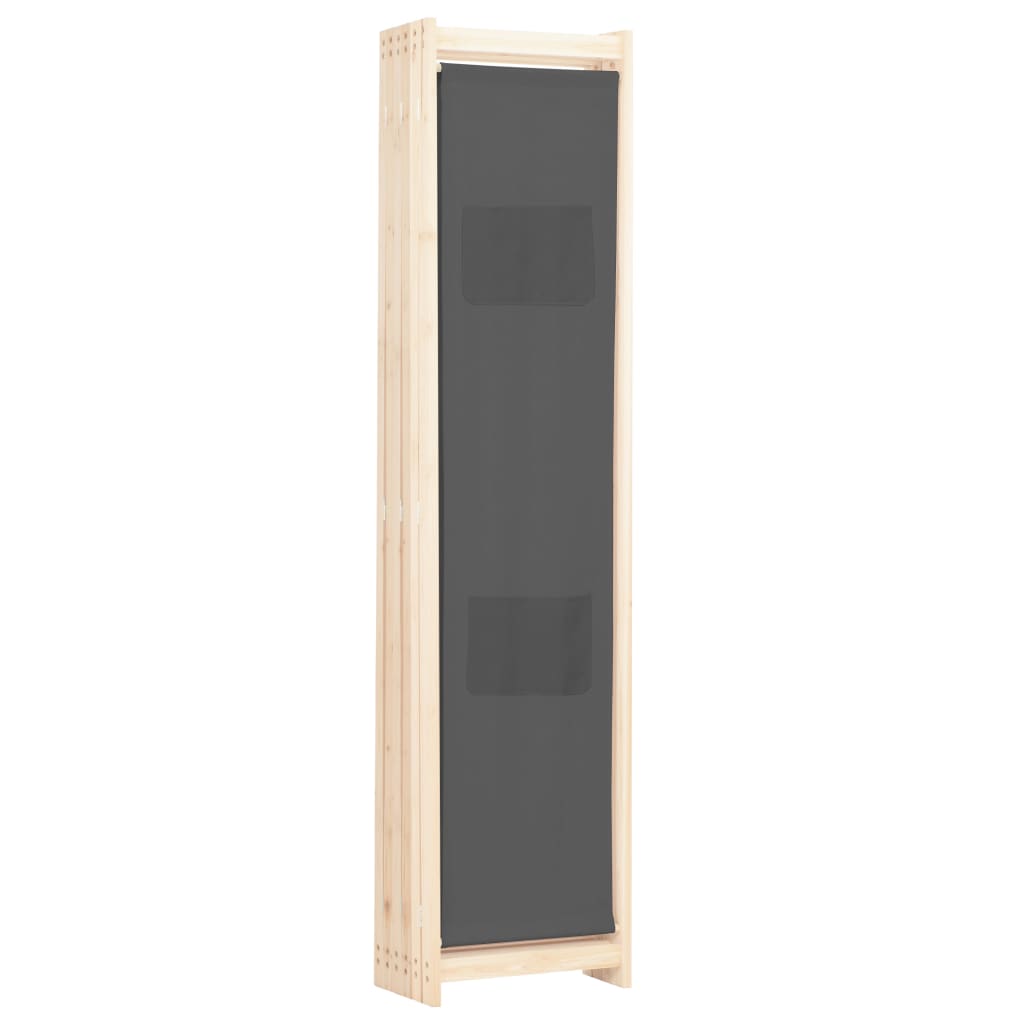 Cloison de séparation 6 panneaux Gris 240 x 170 x 4 cm Tissu XIOS
