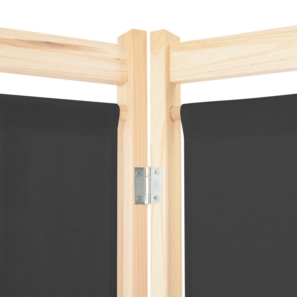 Cloison de séparation 6 panneaux Gris 240 x 170 x 4 cm Tissu XIOS