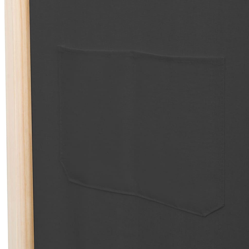 Cloison de séparation 6 panneaux Gris 240 x 170 x 4 cm Tissu XIOS