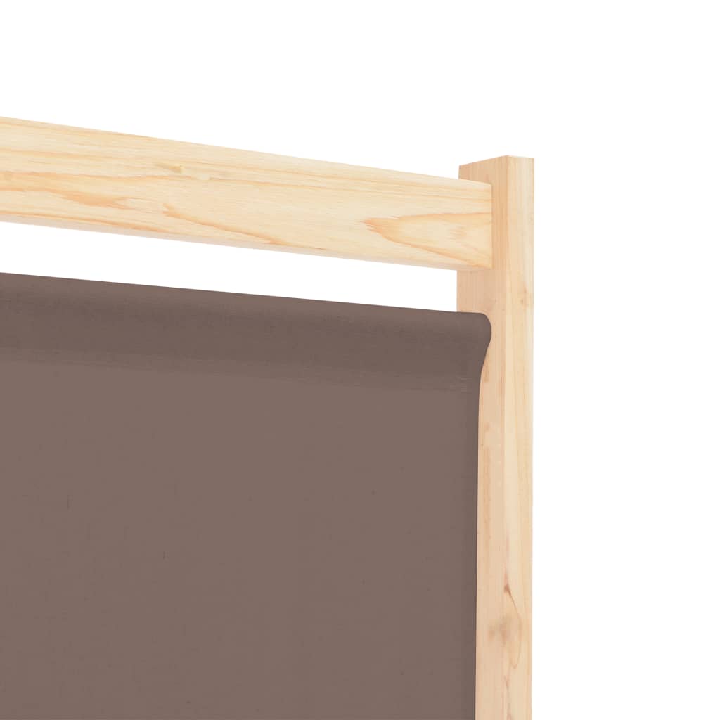 Cloison de séparation 5 panneaux Marron 200 x 170 x 4 cm Tissu XIOS