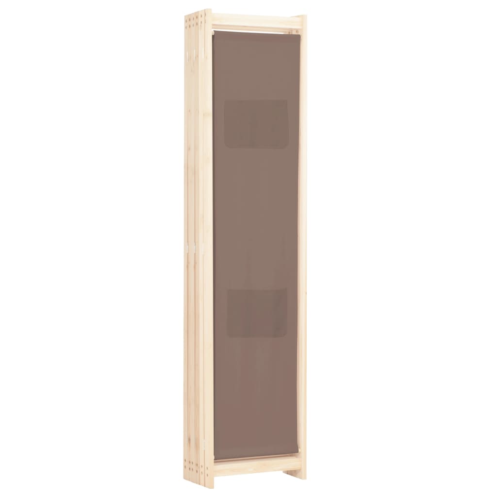 Cloison de séparation 6 panneaux Marron 240 x 170 x 4 cm Tissu - XIOS
