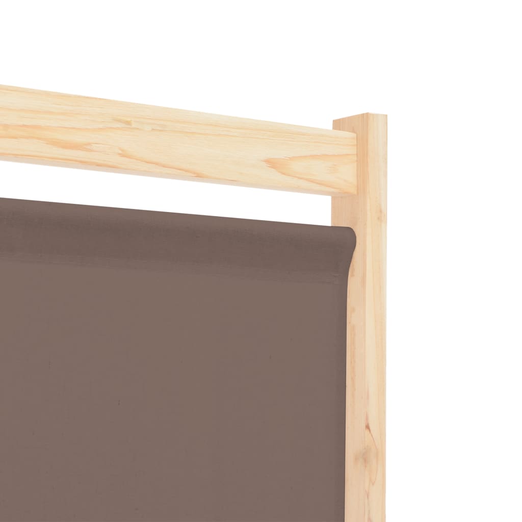 Cloison de séparation 6 panneaux Marron 240 x 170 x 4 cm Tissu - XIOS
