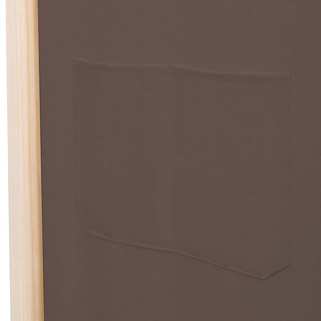 Cloison de séparation 6 panneaux Marron 240 x 170 x 4 cm Tissu - XIOS