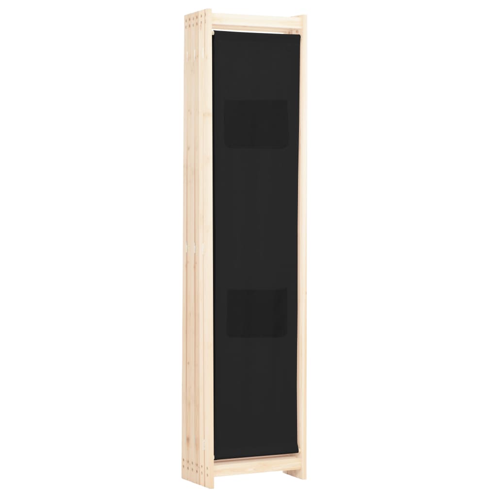 Cloison de séparation 6 panneaux Noir 240 x 170 x 4 cm Tissu - XIOS