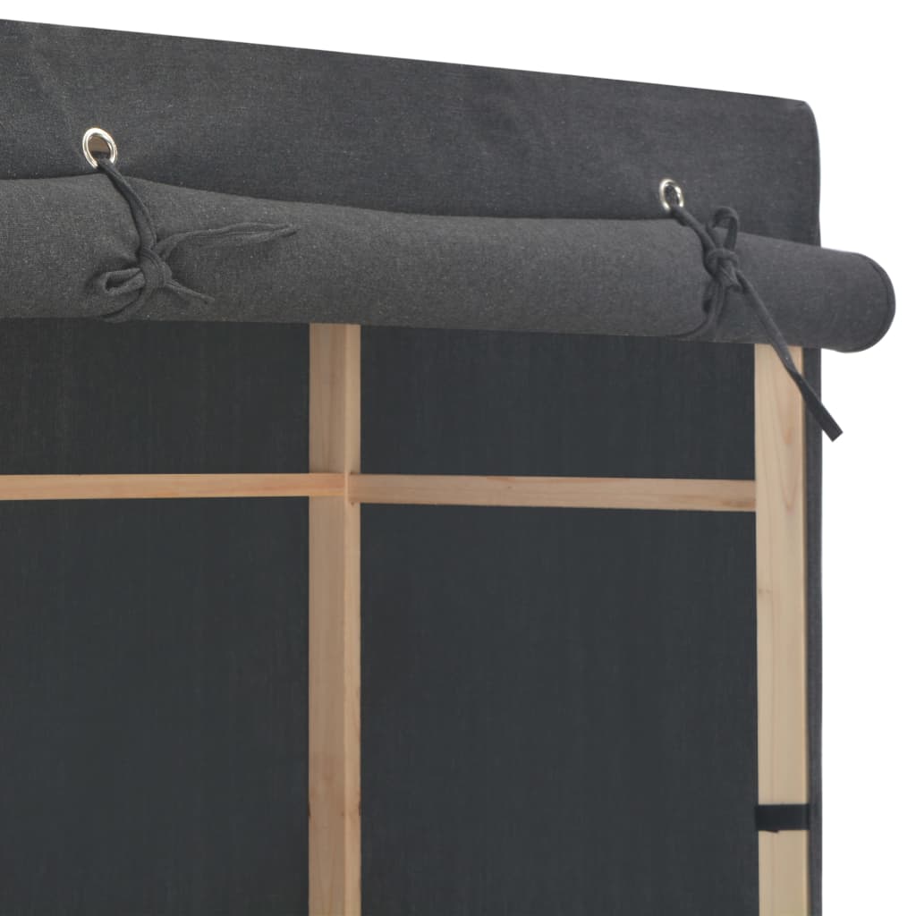 Garde-robe à 3 niveaux Gris 79 x 40 x 170 cm Tissu - XIOS