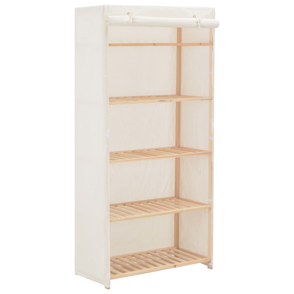 Garde-robe Blanc 79 x 40 x 170 cm Tissu Armoires vidaXL