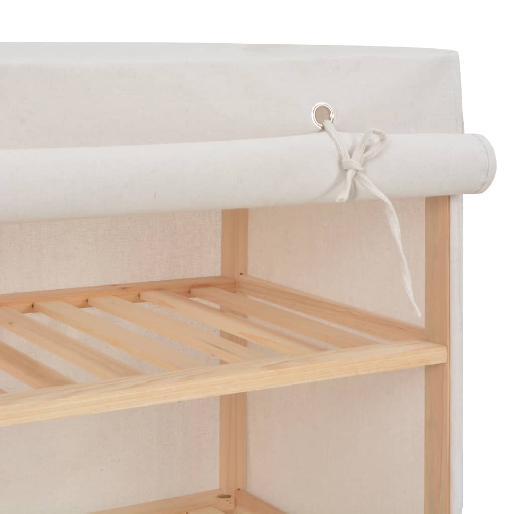 Armoire à chaussures avec housse Blanc 79x40x80 cm Tissu - XIOS