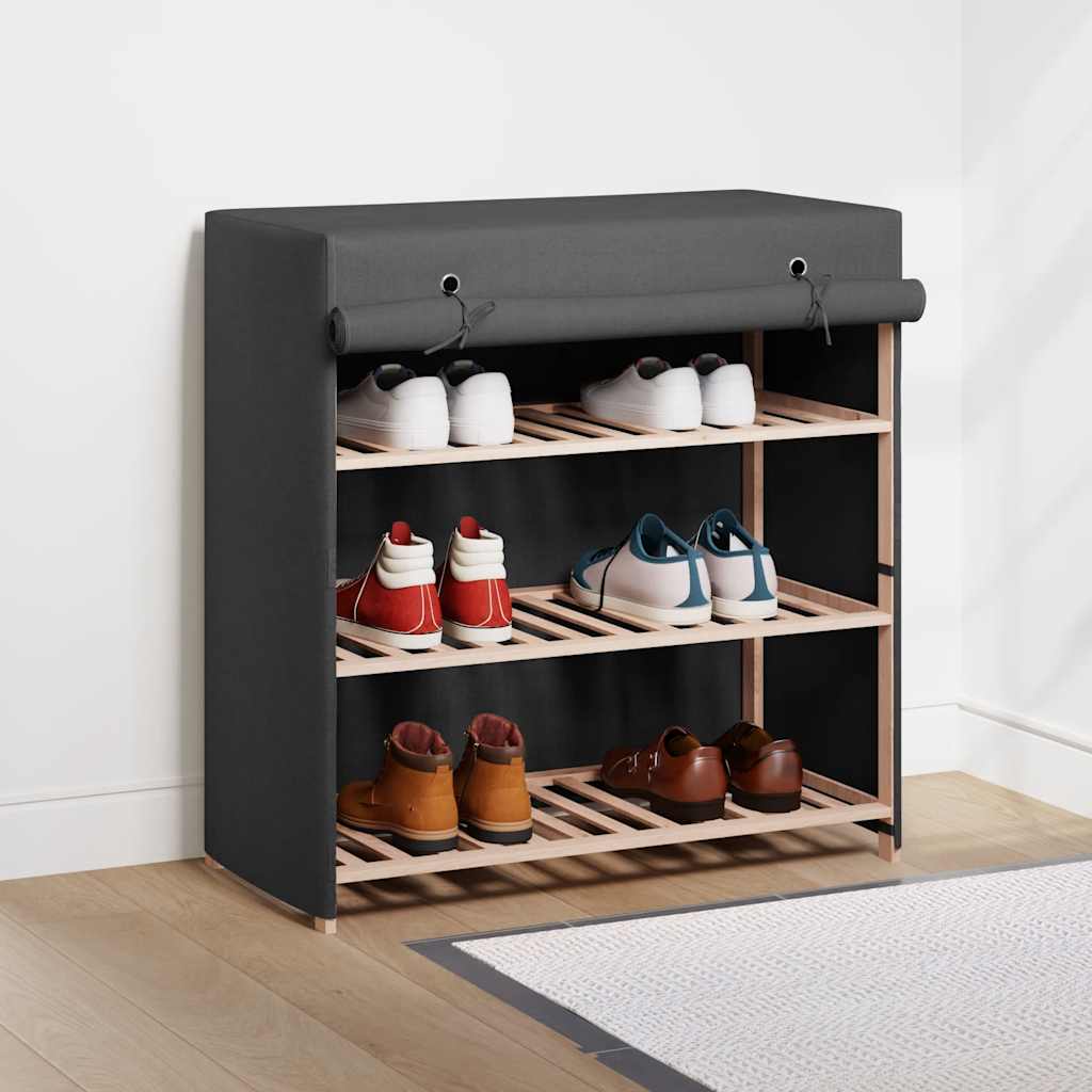 Armoire à chaussures avec housse Gris 79x40x80 cm Tissu - XIOS
