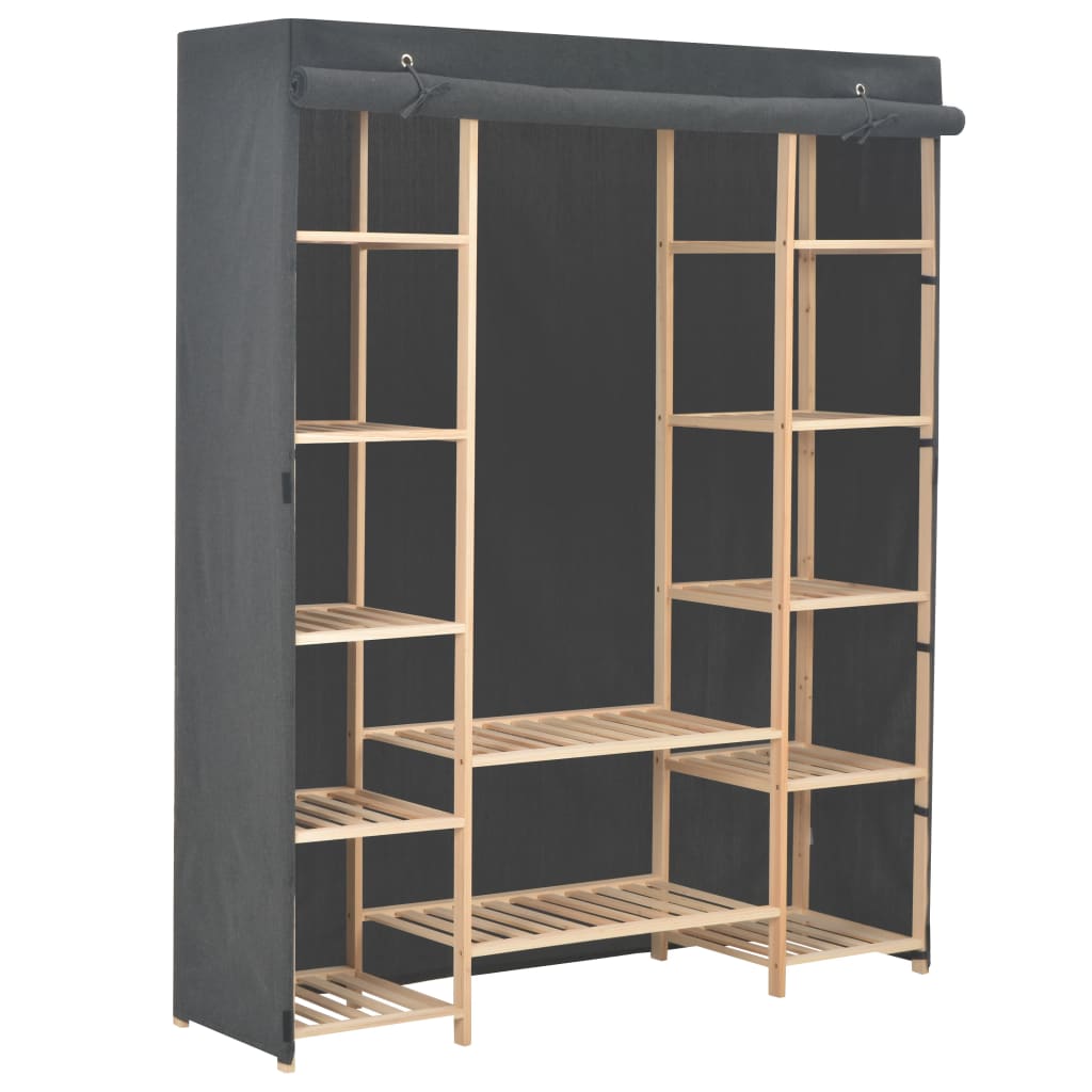 Garde-robe Gris 135 x 40 x 170 cm Tissu Armoires vidaXL