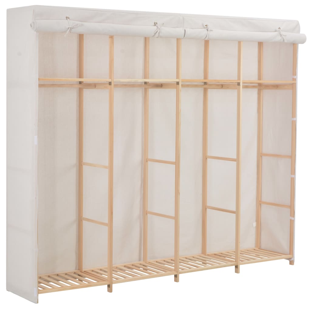 Garde-robe Blanc 200 x 40 x 170 cm Tissu Armoires vidaXL