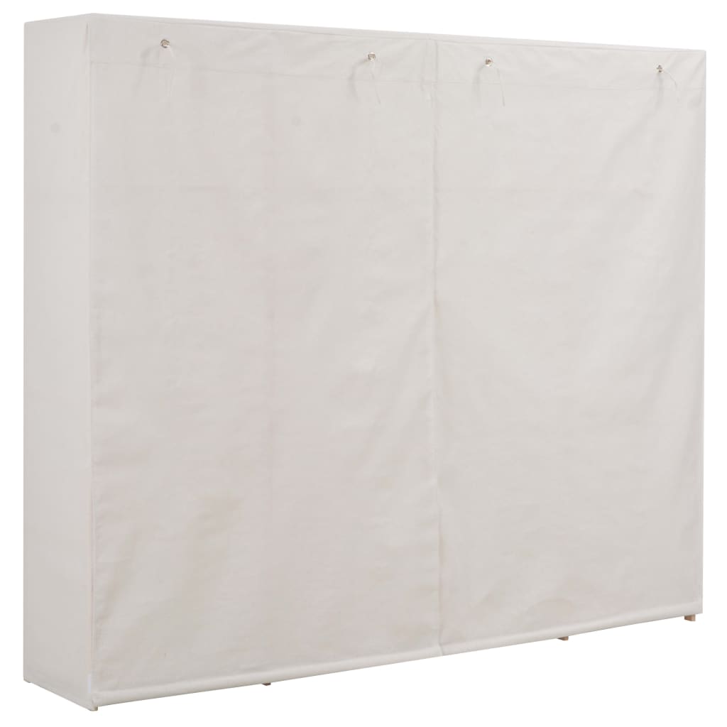Garde-robe Blanc 200 x 40 x 170 cm Tissu Armoires vidaXL