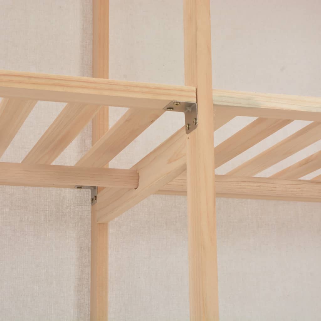Garde-robe Blanc 200 x 40 x 170 cm Tissu - XIOS