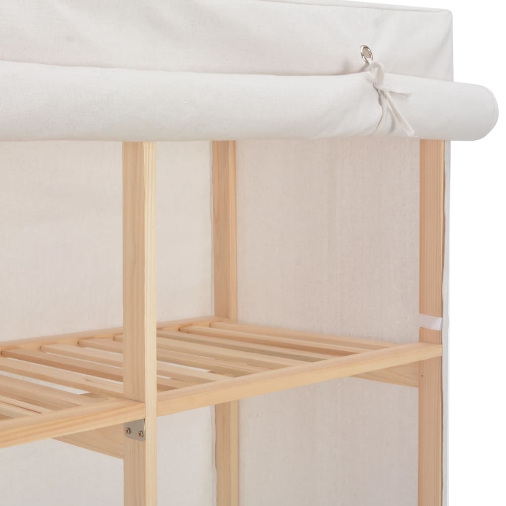 Garde-robe Blanc 200 x 40 x 170 cm Tissu - XIOS