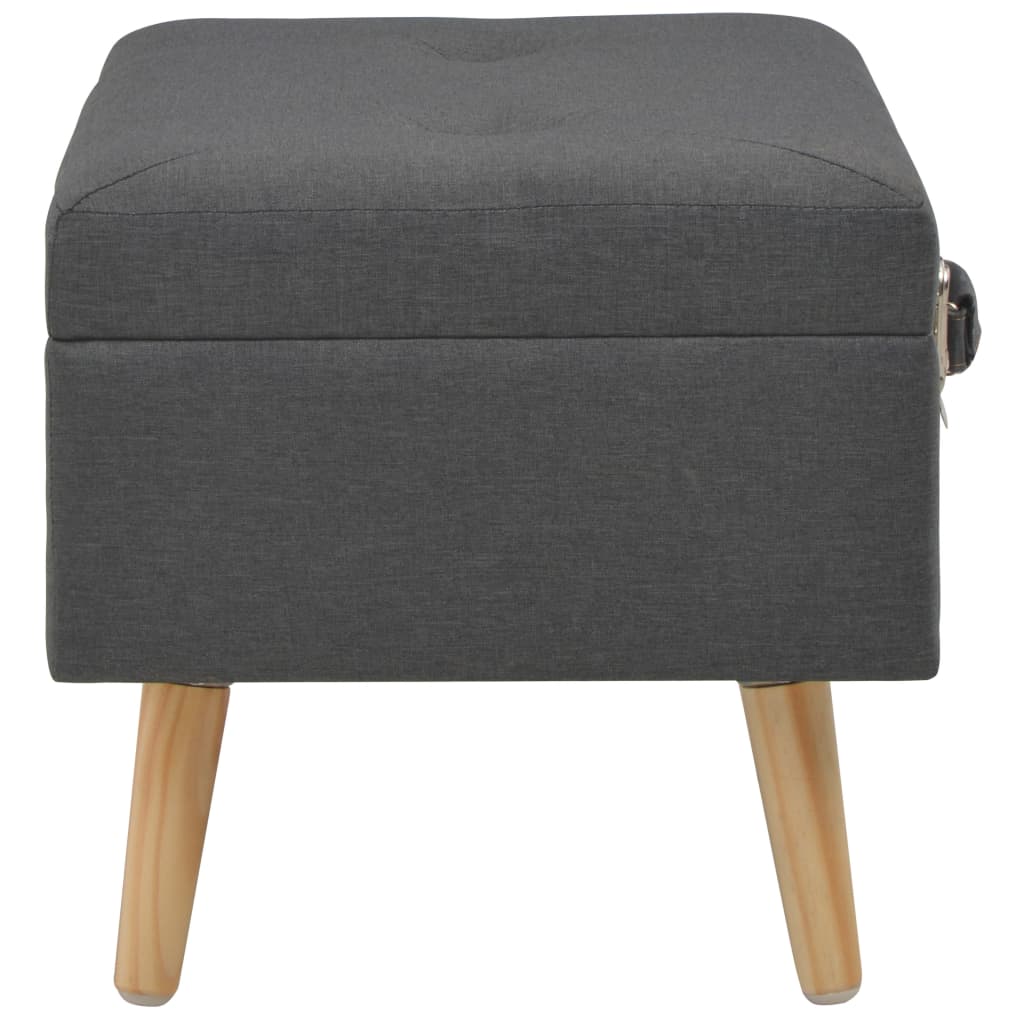 Tabourets de rangement lot de 3 Gris foncé Tissu - XIOS