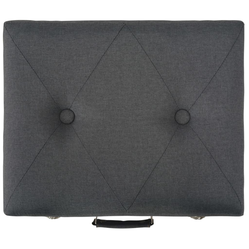 Tabourets de rangement lot de 3 Gris foncé Tissu - XIOS