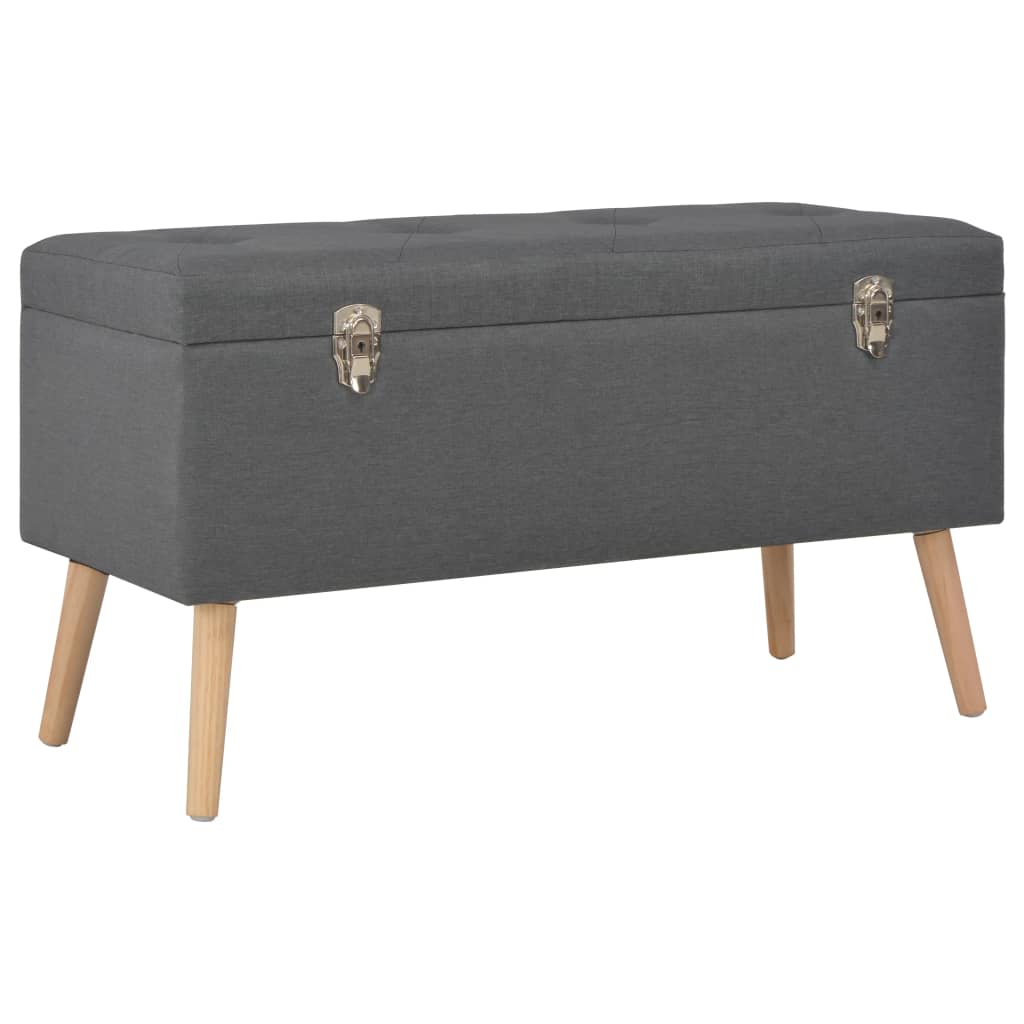 Tabourets de rangement lot de 3 Gris foncé Tissu - XIOS