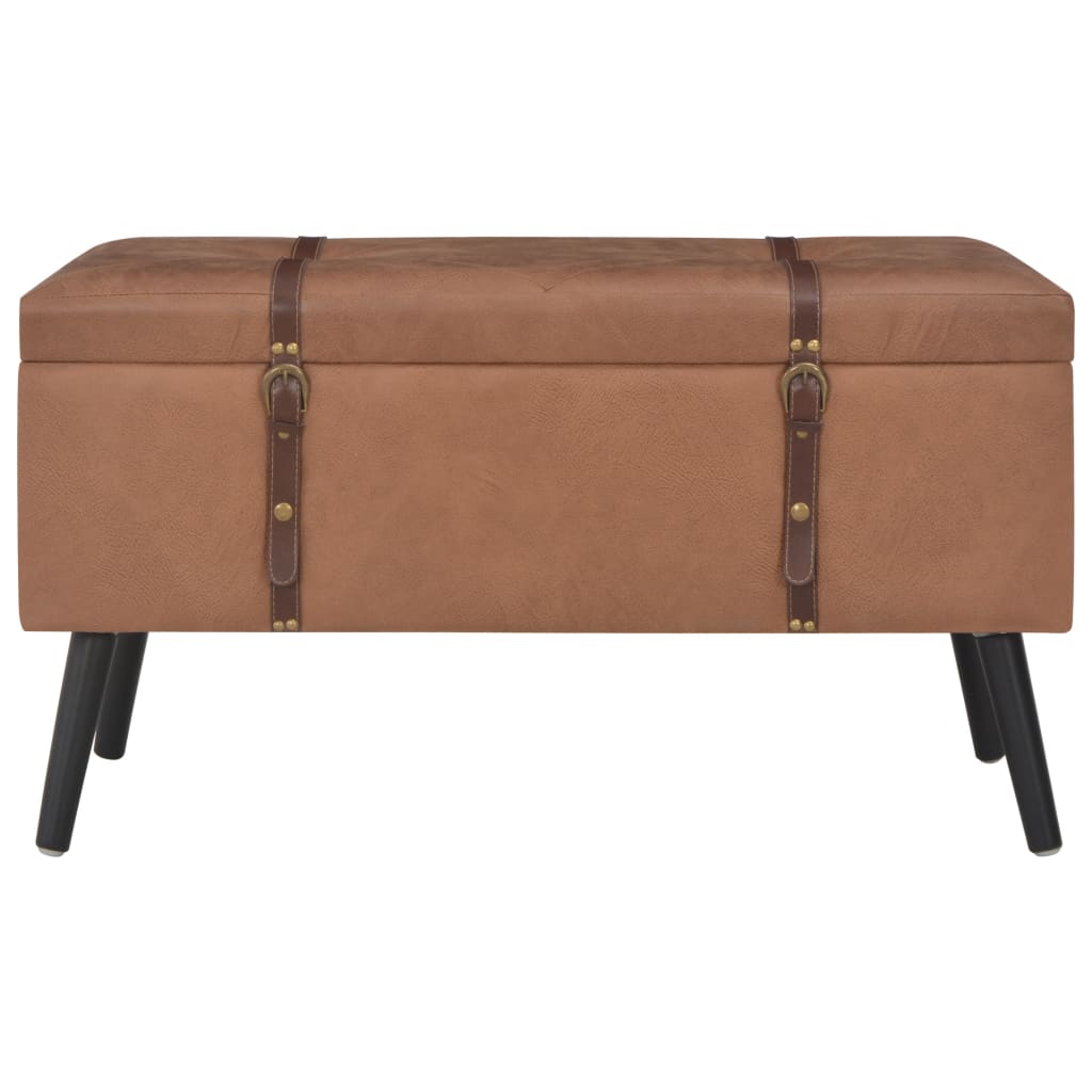 Tabourets de rangement lot de 3 Marron Similicuir - XIOS