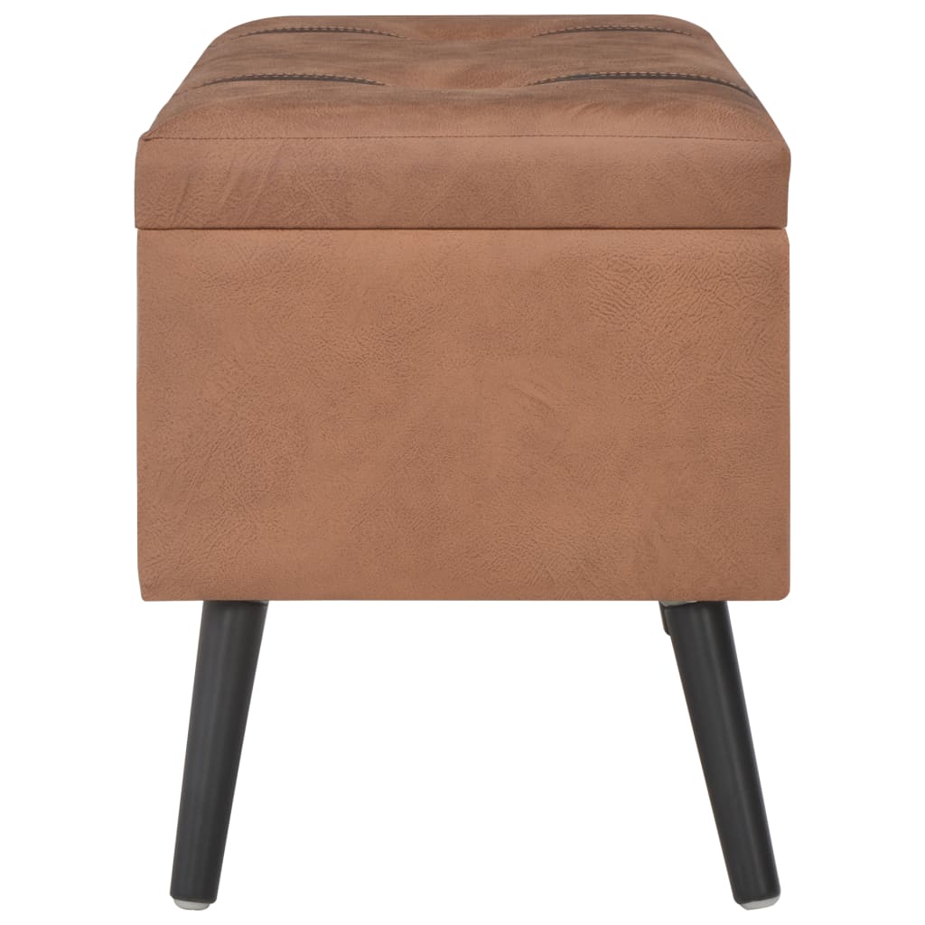 Tabourets de rangement lot de 3 Marron Similicuir - XIOS