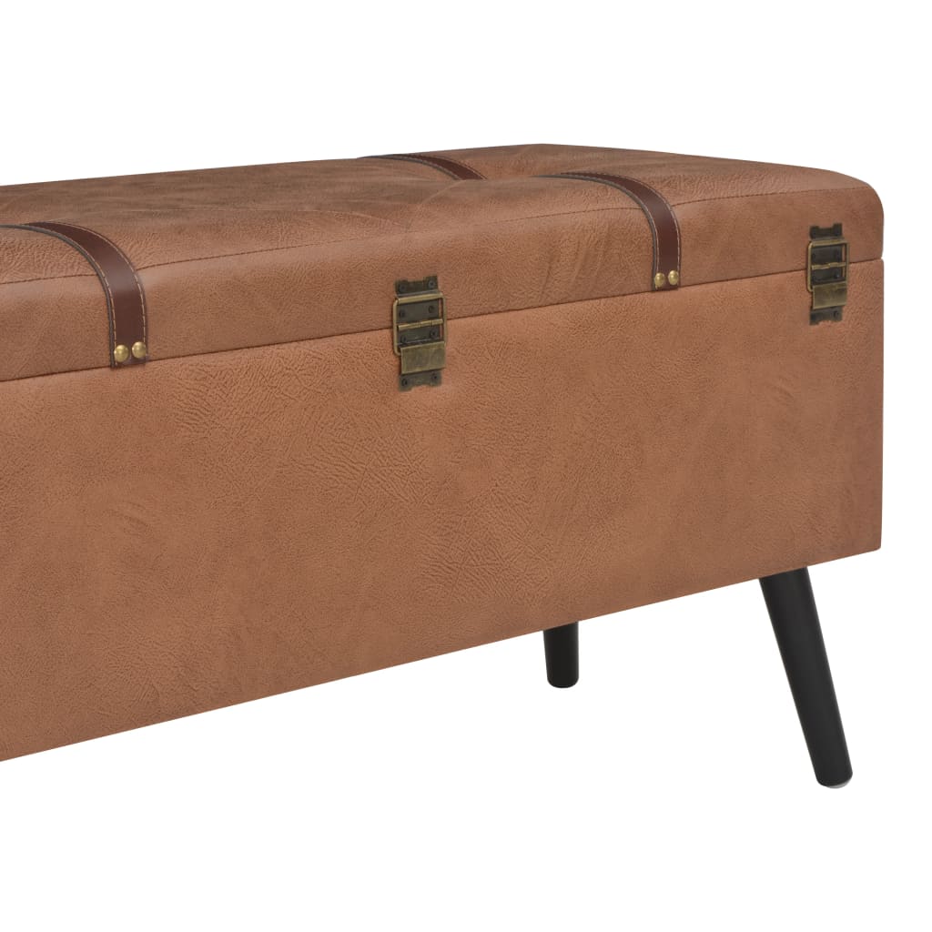 Tabourets de rangement lot de 3 Marron Similicuir - XIOS
