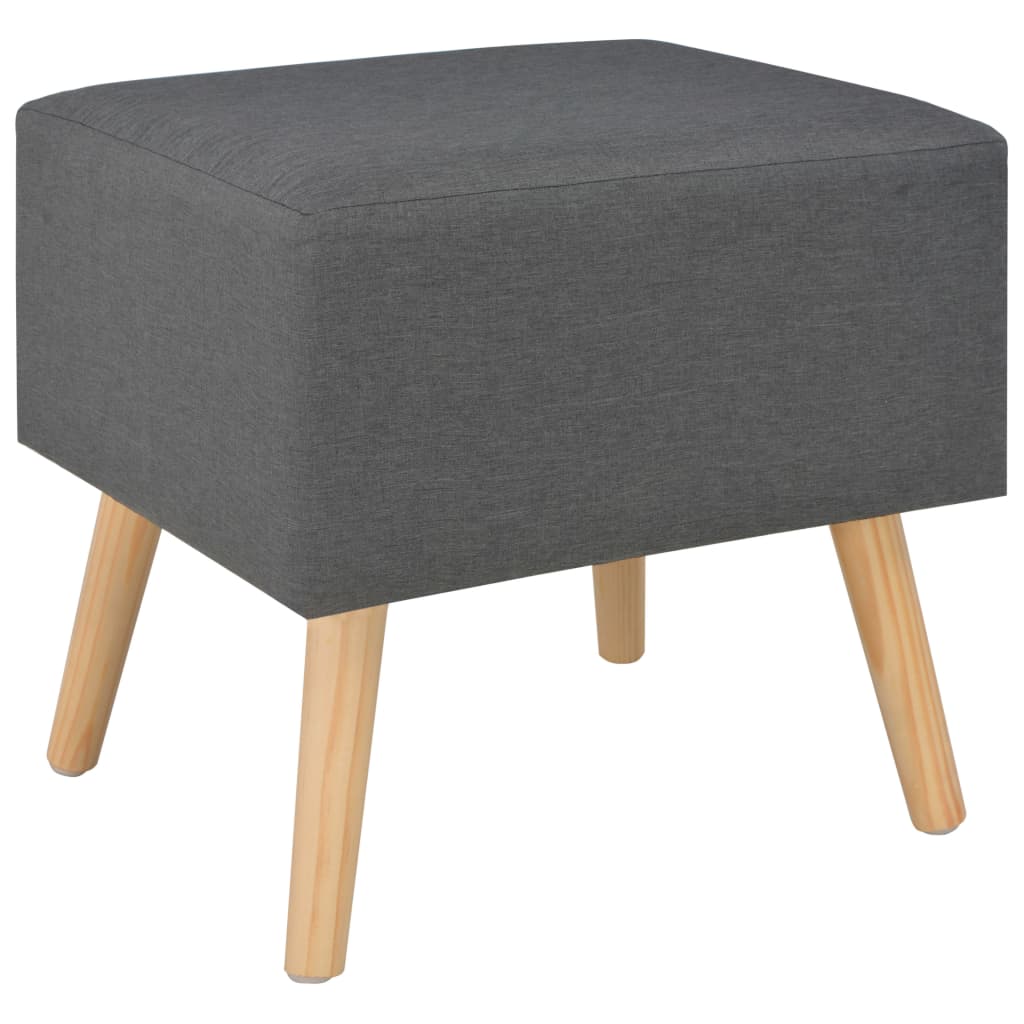 Table de chevet Gris foncé 40x35x40 cm Tissu - XIOS