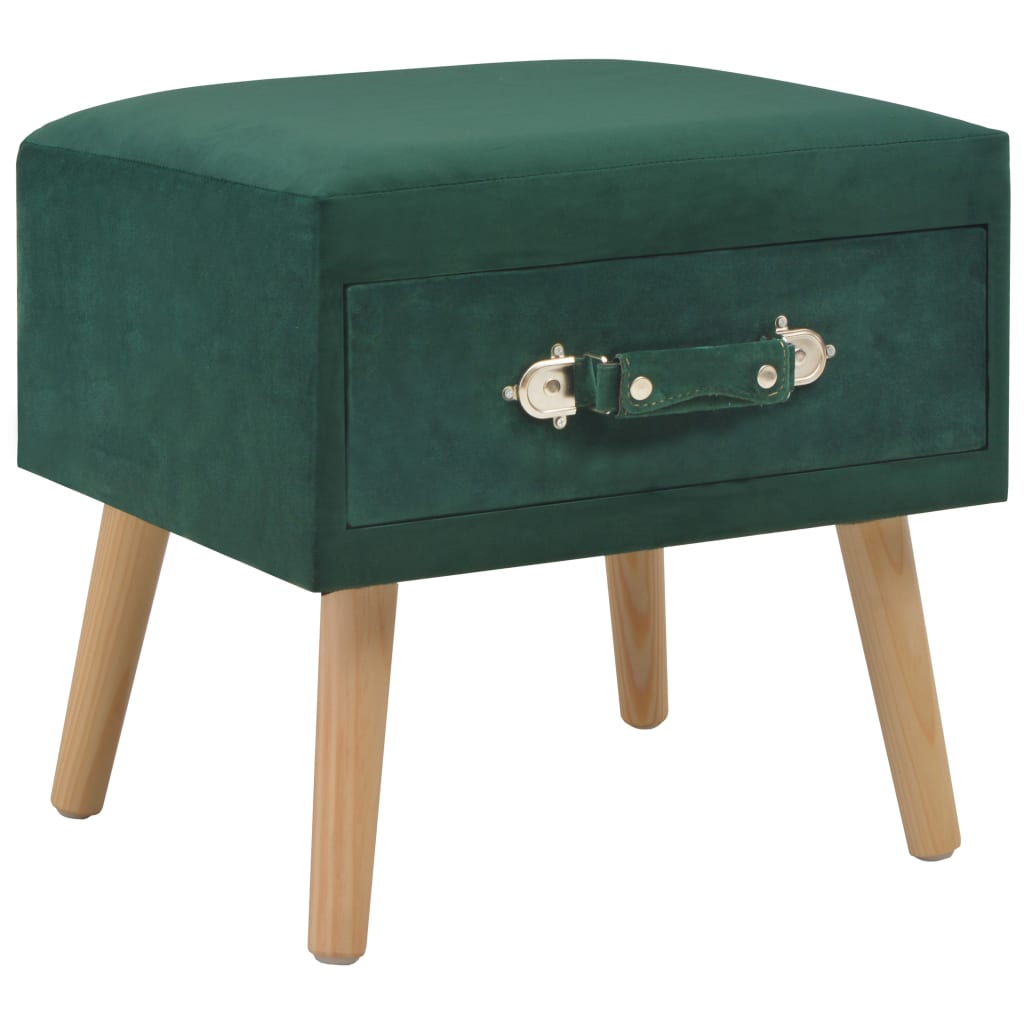 Table de chevet Vert 40x35x40 cm Velours - XIOS