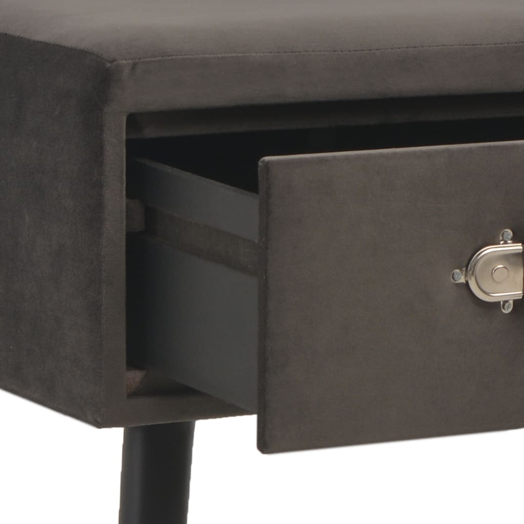 Table basse Gris 80x40x46 cm Velours - XIOS