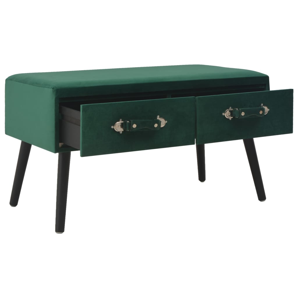 Table basse Vert 80x40x46 cm Velours - XIOS