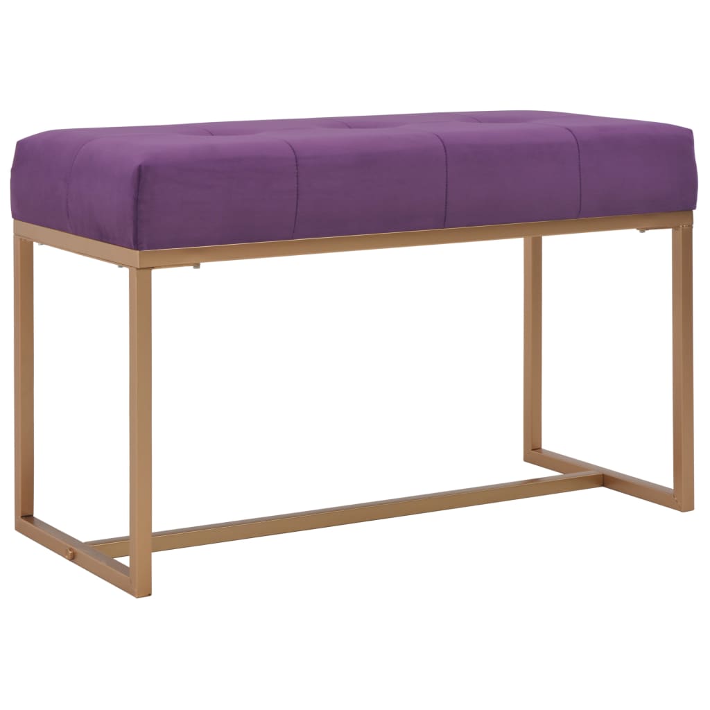 Banc 80 cm Violet Velours XIOS
