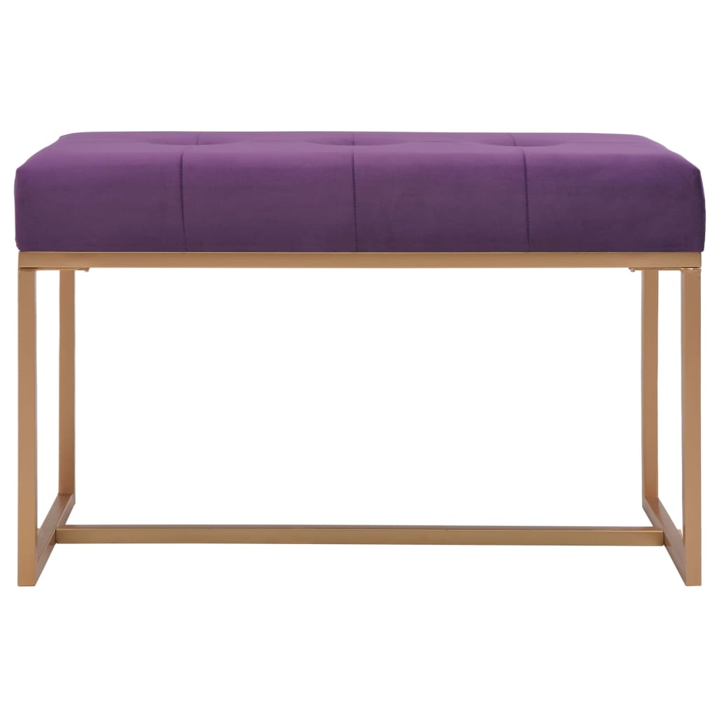 Banc 80 cm Violet Velours XIOS
