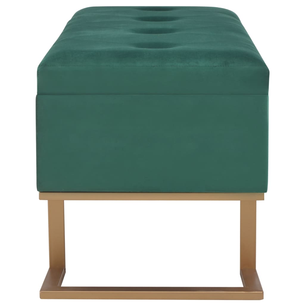 Banc avec compartiment de rangement 105 cm Vert Velours - XIOS