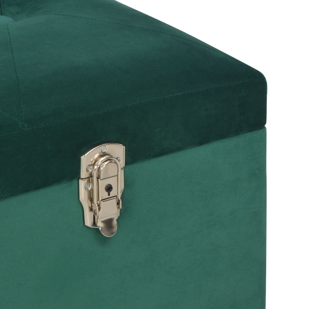Banc avec compartiment de rangement 105 cm Vert Velours - XIOS