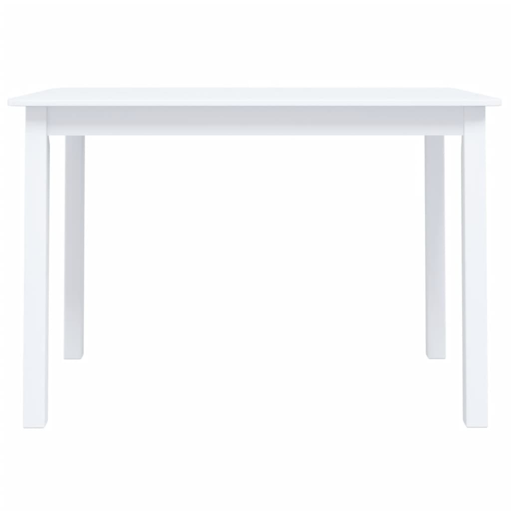 Table à manger Blanc 114x71x75 cm Bois d'hévéa massif - XIOS