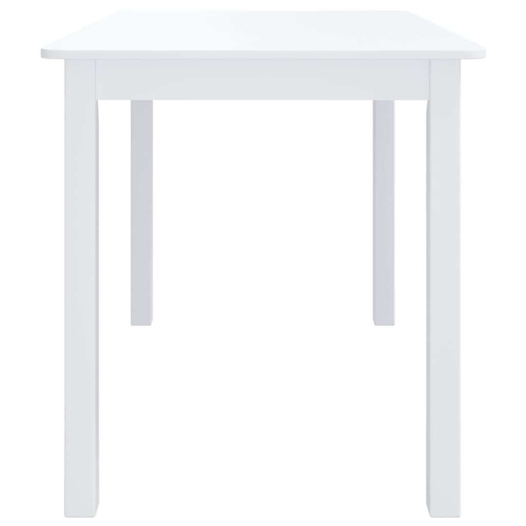 Table à manger Blanc 114x71x75 cm Bois d'hévéa massif - XIOS