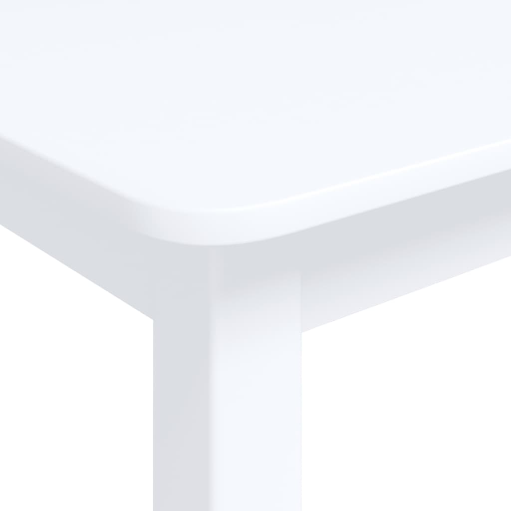 Table à manger Blanc 114x71x75 cm Bois d'hévéa massif - XIOS