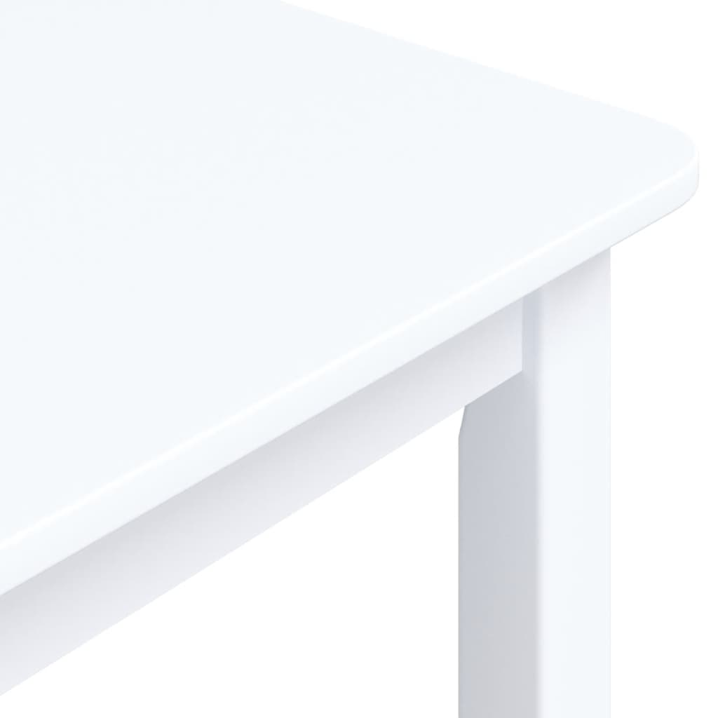 Table à manger Blanc 114x71x75 cm Bois d'hévéa massif - XIOS