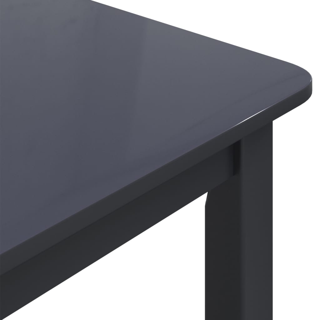 Table de salle à manger Noir 114x71x75 cm Bois d'hévéa massif - XIOS