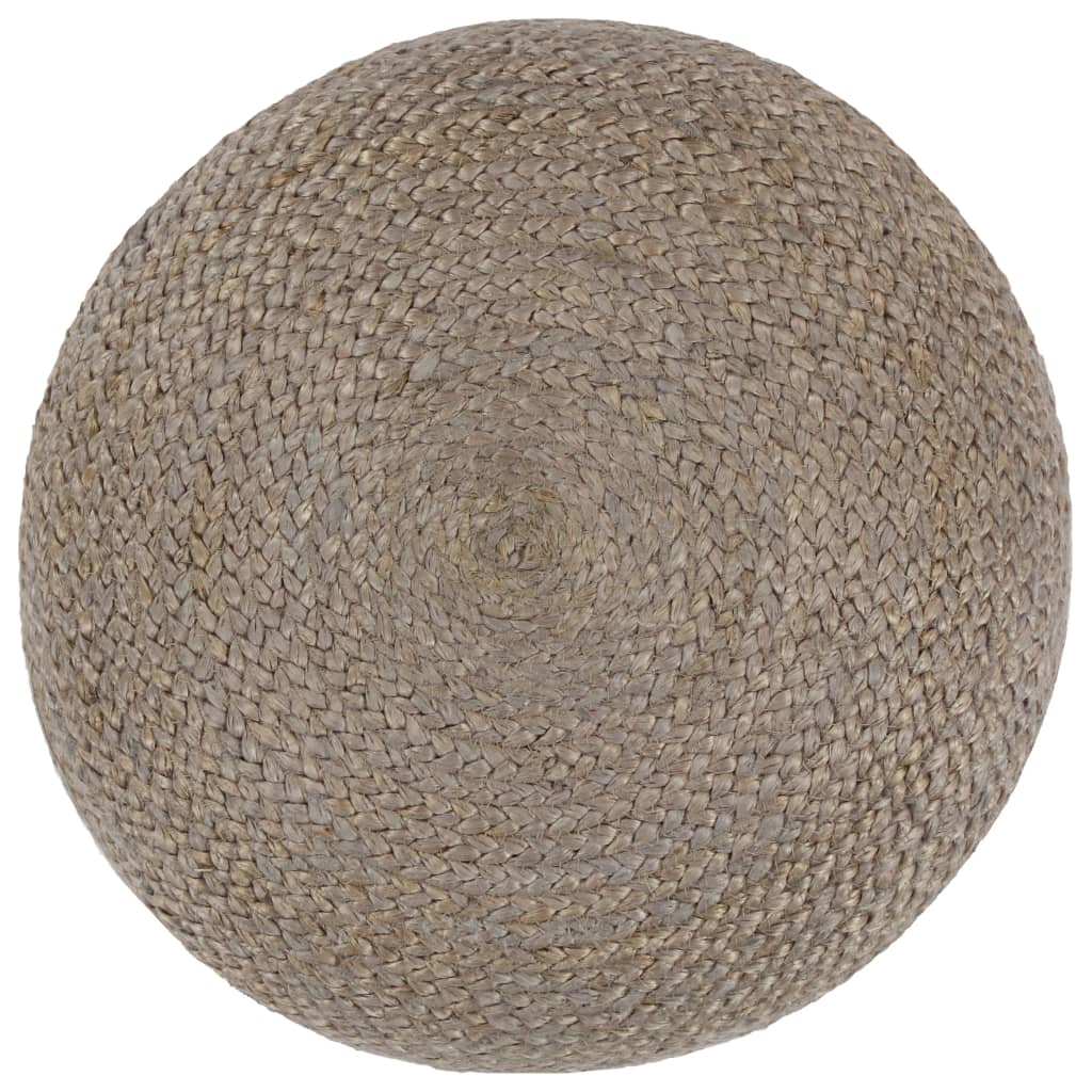 Pouf fait à la main Gris clair 45 x 30 cm Jute - XIOS
