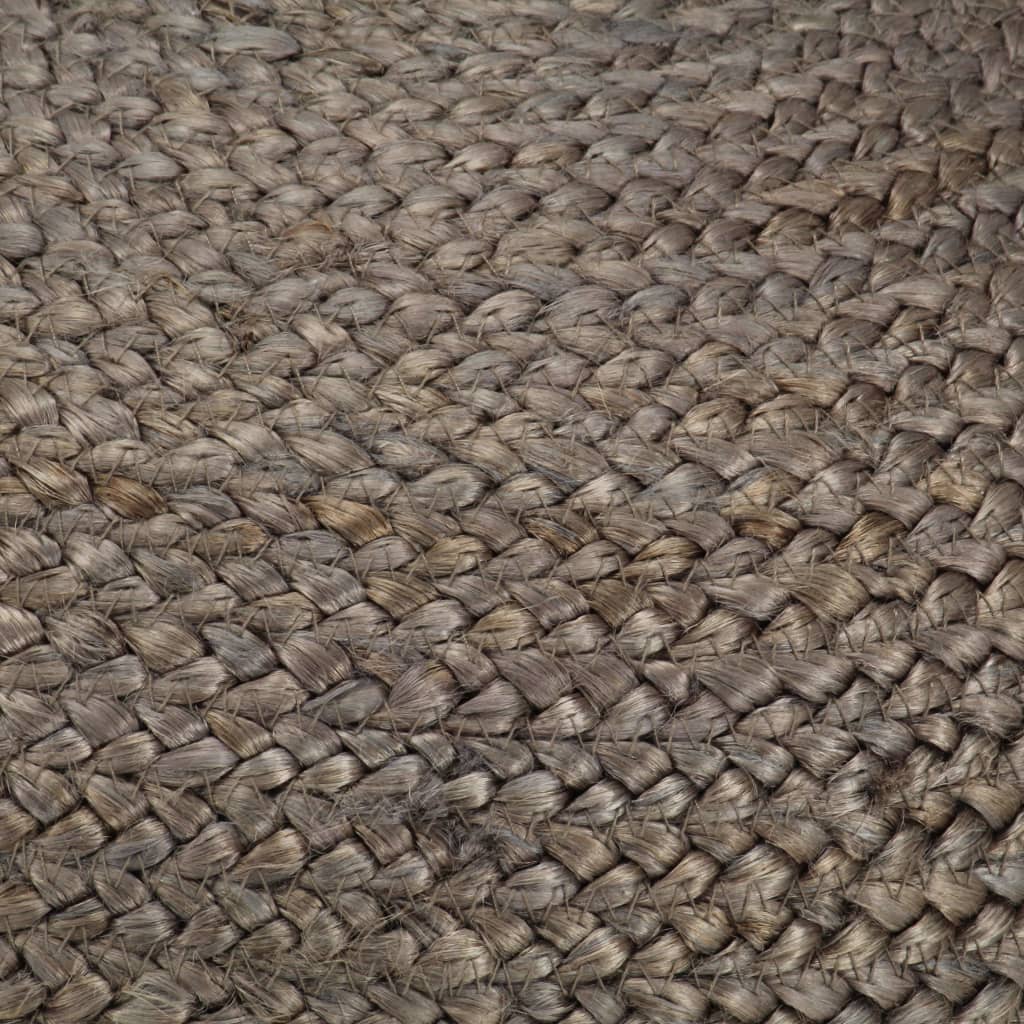 Pouf fait à la main Gris clair 45 x 30 cm Jute - XIOS