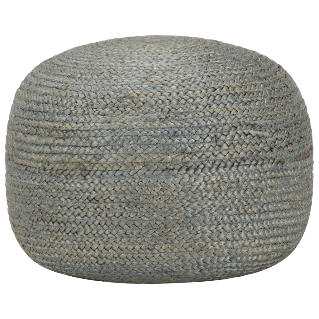 Pouf fait à la main Vert olive 45 x 30 cm Jute - XIOS