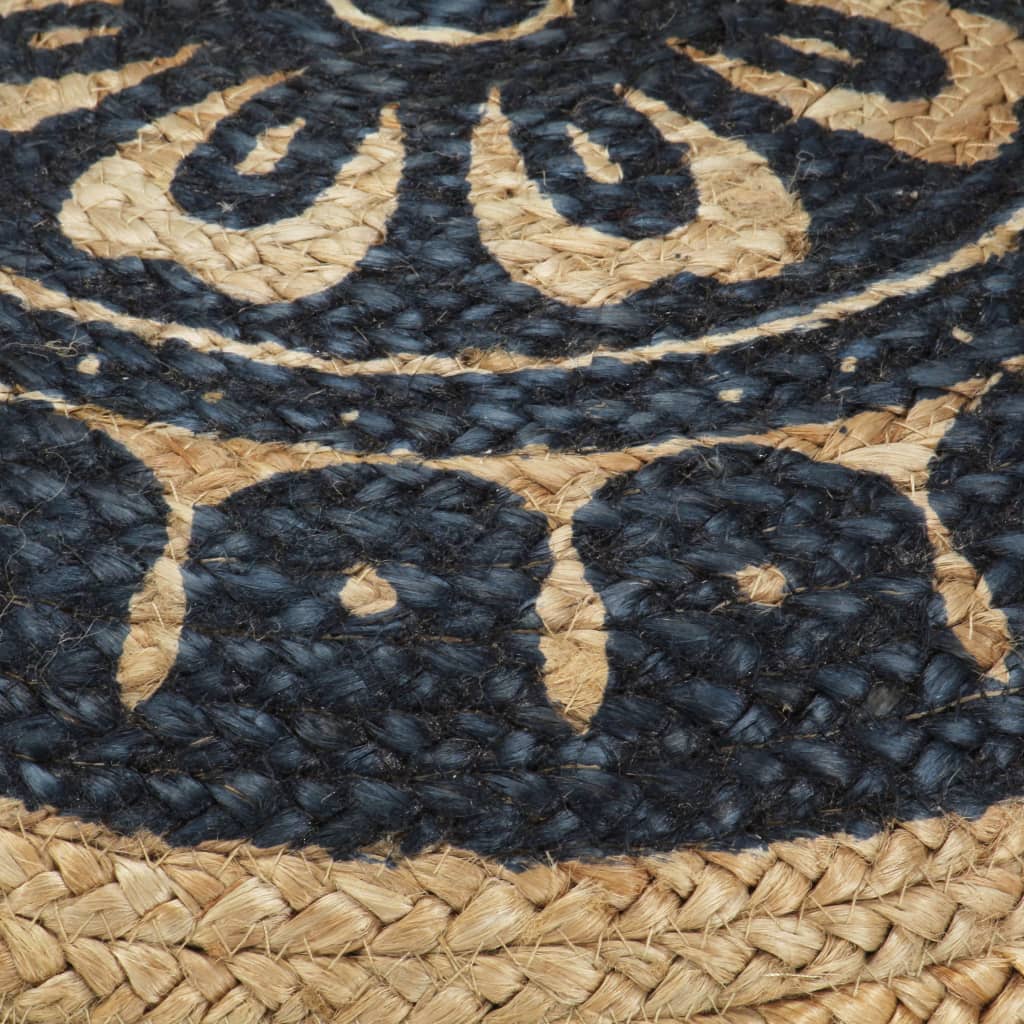 Pouf fait à la main Bleu 45 x 30 cm Jute - XIOS