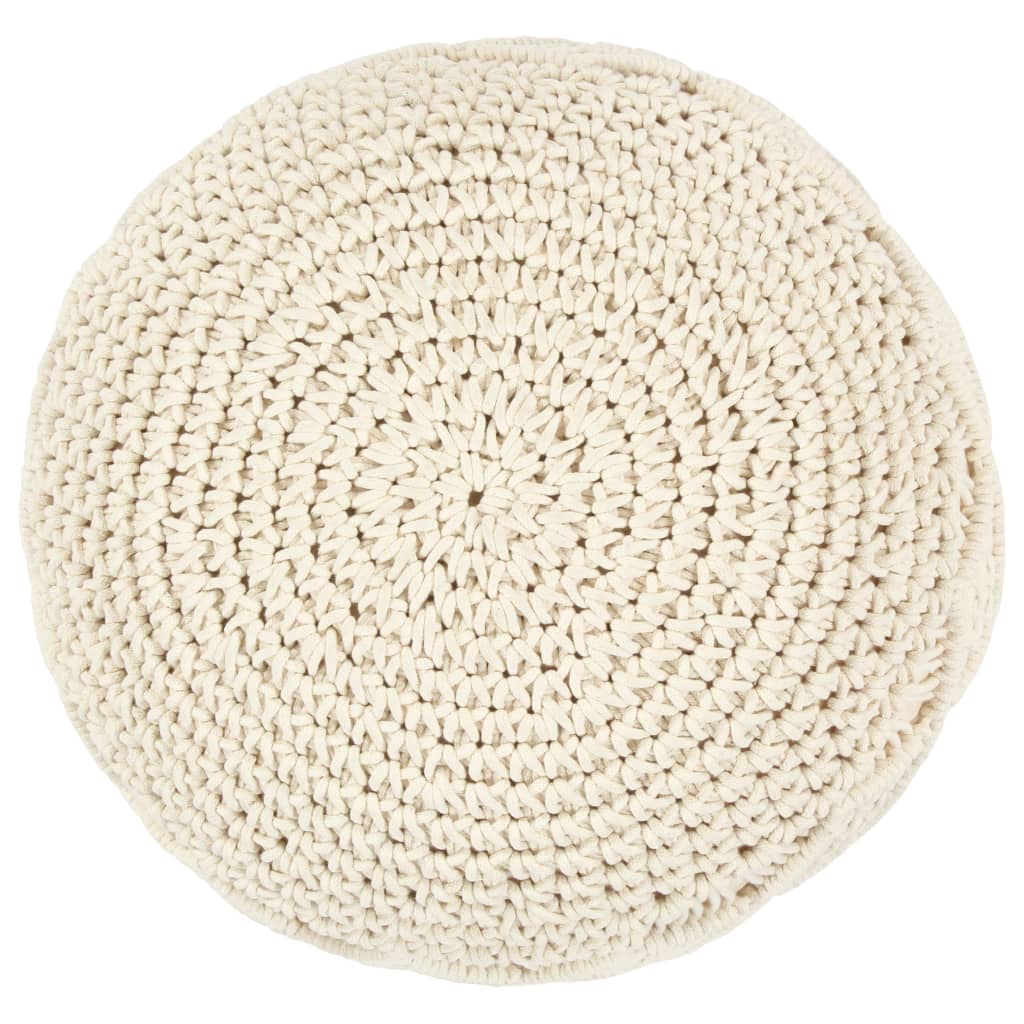 Pouf fait à la main en macramé 45 x 30 cm Coton - XIOS