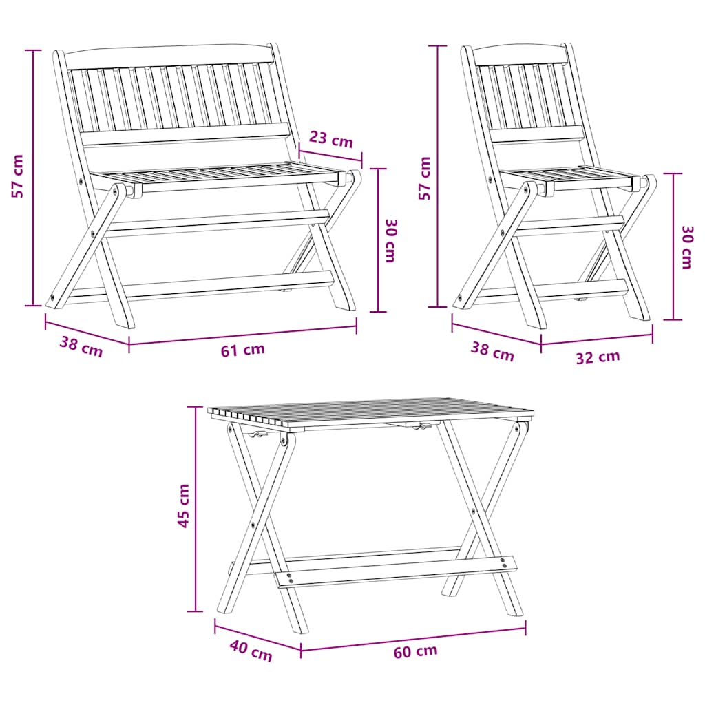 Ensemble à manger d'extérieur 4 pcs pour enfants Eucalyptus - XIOS