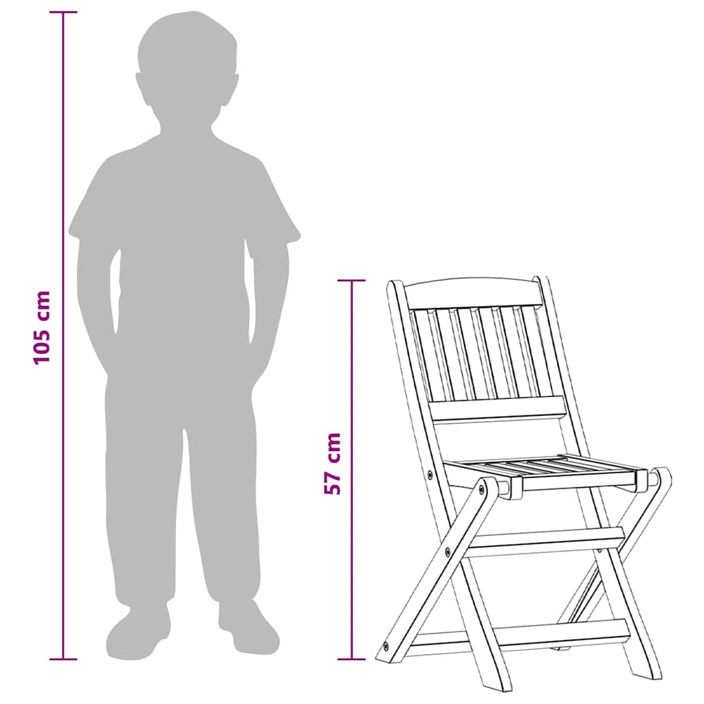 Ensemble de bistro 3 pcs pour enfants Bois d'eucalyptus solide - XIOS