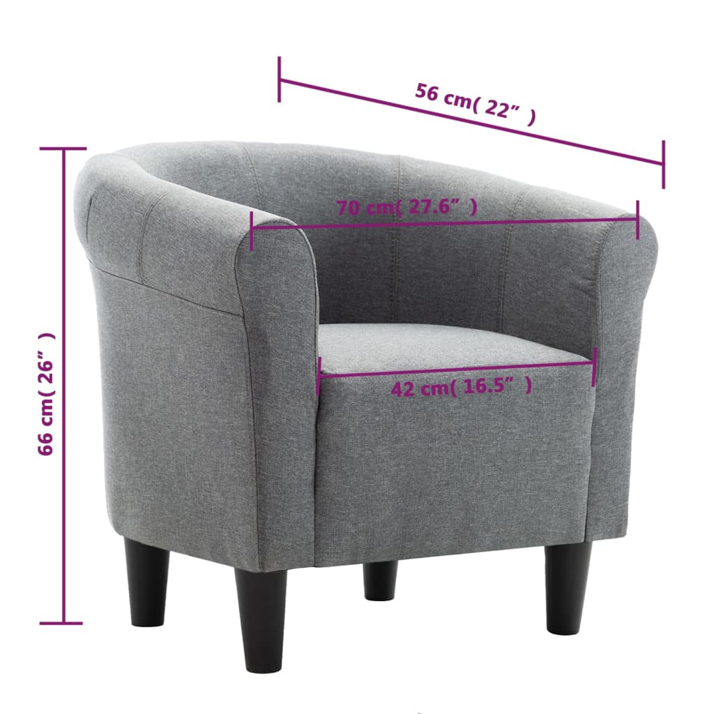 Fauteuil Gris foncé Tissu - XIOS