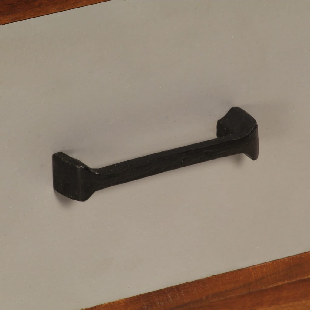 Meuble TV avec 3 tiroirs 110x35x50 cm Bois d'acacia solide - XIOS