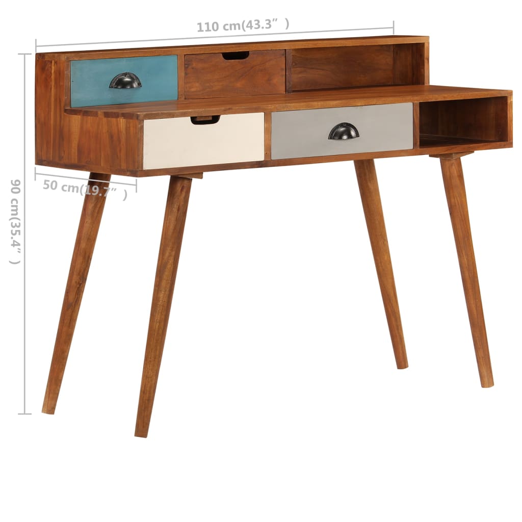 Bureau 110x50x90 cm Bois d'acacia solide - XIOS