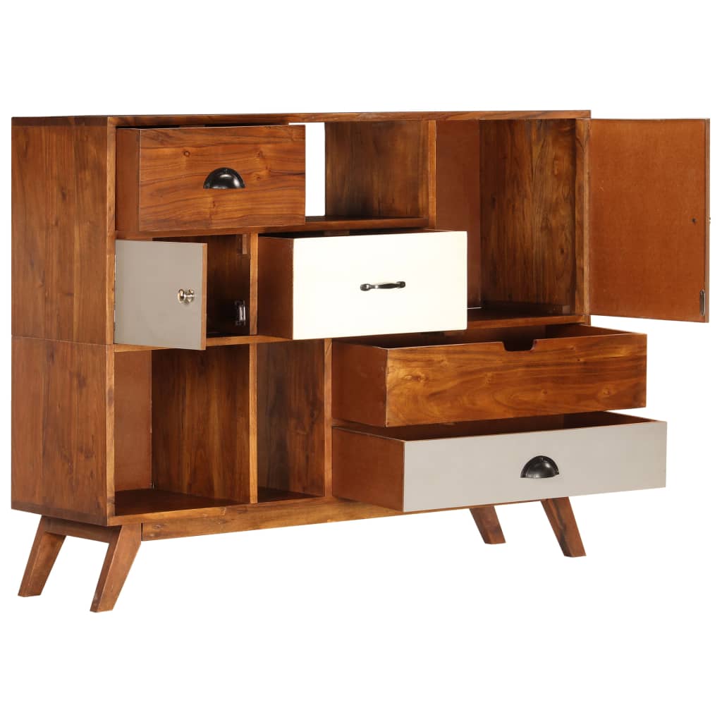 Buffet 115x35x86 cm Bois solide d'acacia - XIOS