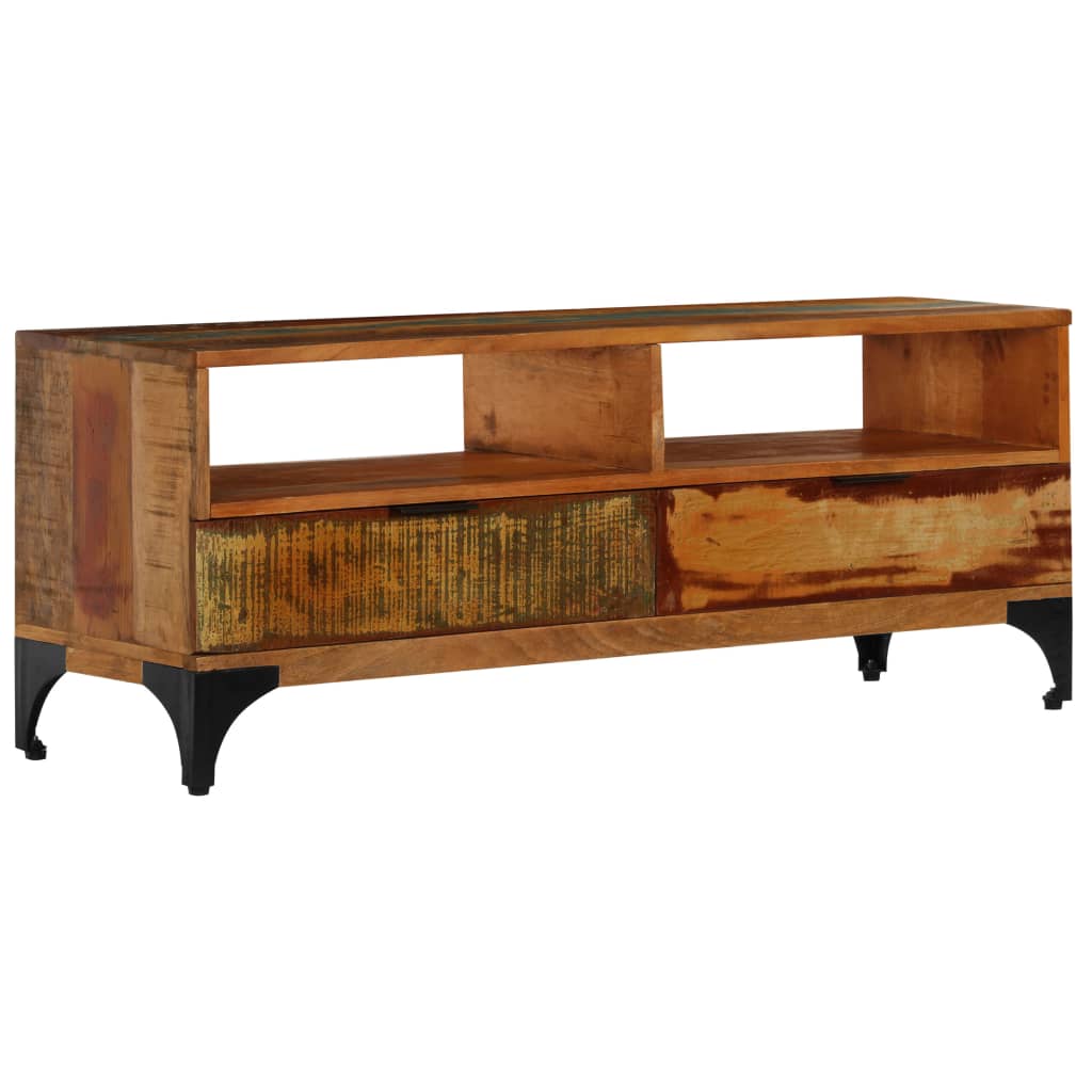 Meuble TV 118x35x45 cm Bois de récupération massif - XIOS