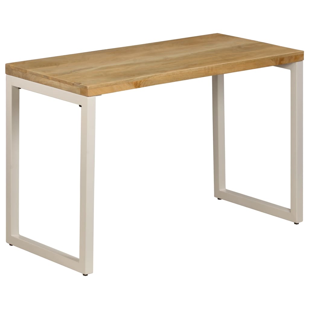 Table à manger 115x55x76 cm Bois de manguier massif et acier - XIOS